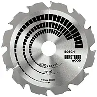 Пильный диск Bosch Construct Wood 190х30х12Т 2608640633