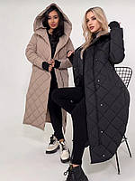 Зимнее теплое женское пальто ЗИМА Ткань плащевка Канада, силікон 250 Размер 42-44, 46-48