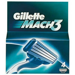 Змінні касети для гоління Gillette Mach3, 4 шт.