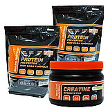 Комплект для набору м'язової маси: 4 кг Протеїна Німеччина Суничний пунш + Intensive Five креатин в капсулах!, фото 2