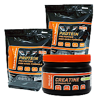 Масс Протеин для роста мышц: 4 кг Германия (80% белка /16% ВСАА) Манго + Intensive Five креатин капсулы !