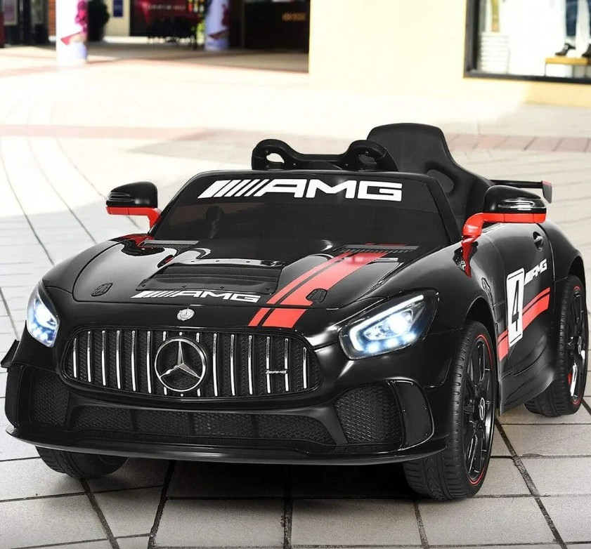 Дитячий електромобіль на акумуляторі Mercedes M 4050 на радіокеруванні для дітей 3-8 років автопофарбування чорний