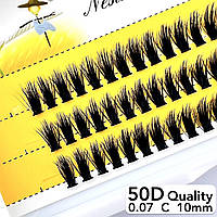 Nesura Eyelash Quality 50D, 0,07, изгиб C, 10 мм, 60 пучков Ресницы Несура пучки