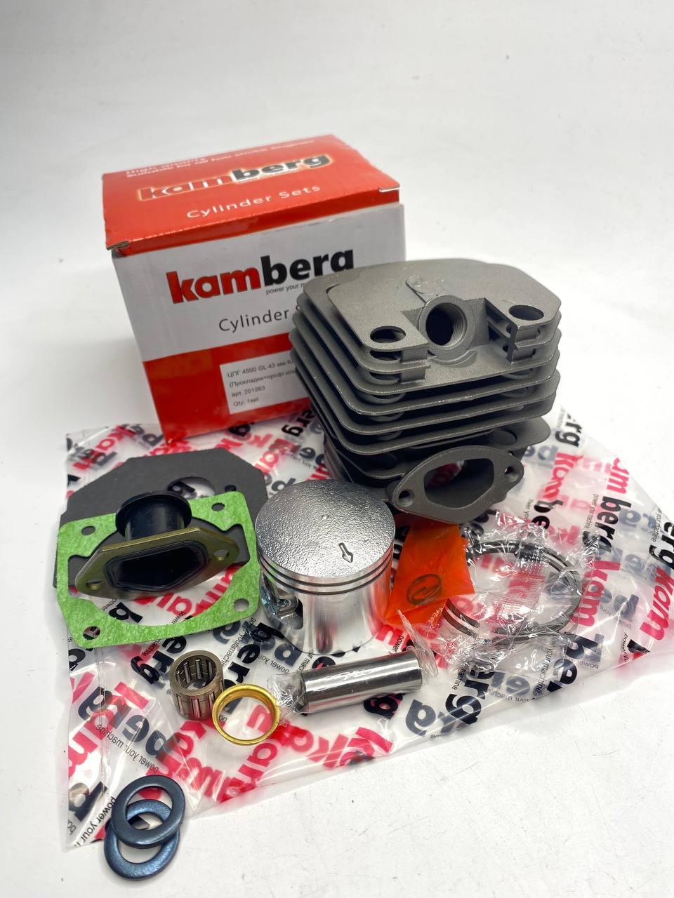 Поршнева для бензопили 4500GL 43 мм Kamberg Pro + прокладки, фото 1