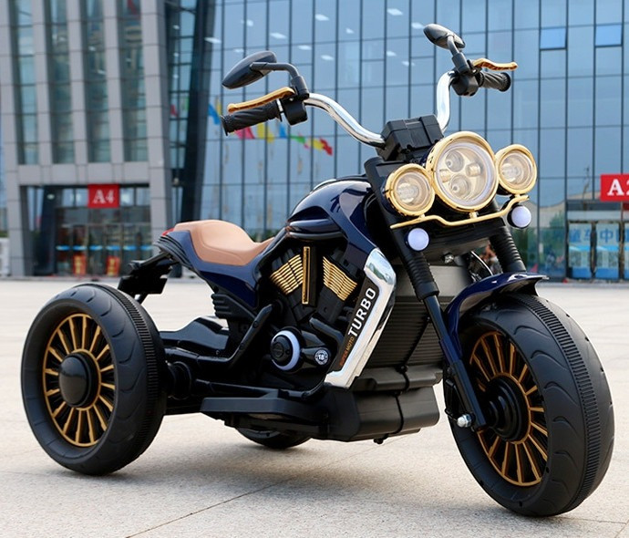 Дитячий електро мотоцикл триколісний на акумуляторі Bambi M 5047 для дітей 3-8 років чорний
