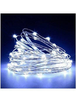 Гірлянда роса на батарейках 2м біла в комплекті ZABI-3(002W) G-Rich