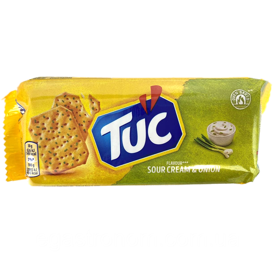 Крекер сметана і цибуля Тук Tuc sour cream & onion 100g 24шт/ящ (Код: 00-00010349)