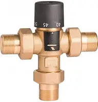 Змішуючий термостатичний клапан 3/4" 40-65 ° С (Виведення змішаної води збоку) Gross