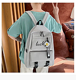 Рюкзак жіночі сумки пенал Комплект сірий 436G, фото 2