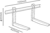 EPSR420M Универсальный настенный кронштейн Mini для наружного блока кондиционера 420x300x700 мм, белый