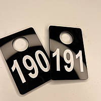 Номерок гардеробна прямокутний | Чорний