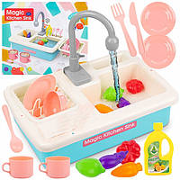 Раковина Kinderplay для дитячої кухні дитячі меблі кухня сушарка для дитячого посуду ігрова раковина з водою