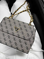 Женская подарочна сумка клатч Guess Amara Grey (серая) AS367 модная красивая для стильной девушки тренд