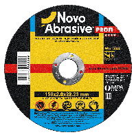 Круг відрізний по металу NOVOABRASIVE Profi 150 x 2.0 x 22.23