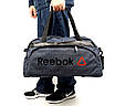 Велика спортивна сумка Reebok темно-сірого кольору, фото 2