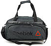 Велика спортивна сумка Reebok темно-сірого кольору, фото 7