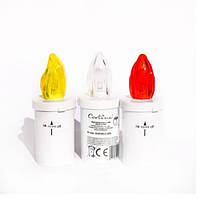 Свічка електрична Cortina LED (2xAA) для лампадок, асортимент, 1/12