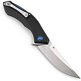 Складаний ніж Широгорів  Получеткий D2 china чорний, фото 2