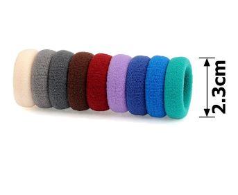 Гумка для волосся 2,3см безшовна мікрофібра"Калуш" колір -мікс пастель темна, фото 1