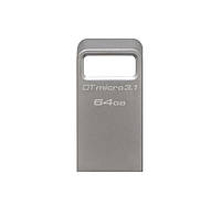 Kingston Накопитель 64GB USB 3.2 Gen1 DT Micro R200MB/s Metal Baumar - Время Покупать