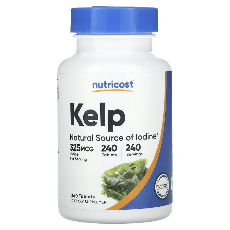 Йод Nutricost Foods Kelp 325 mcg 240 Tablets, фото 1