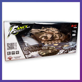 Дитячий танк на радіокеруванні HB-TK06B світлові та звукові ефекти на батарейках 28 см