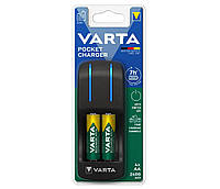 VARTA Зарядное устройство Pocket Charger + Аккумулятор NI-MH AA 2600 мАч, 4 шт.  E-vce - Знак Качества