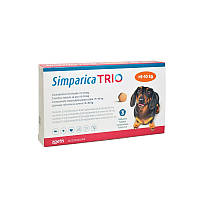 Simparica TRIO 3 таблетки для собак 5 - 10 кг против блох,клещей и гельминтов Симпарика Трио