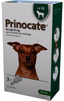 Prinocate капли на холку для собак до 4 кг 3шт против блох,клещей и глистов 40mg/10mg 0,4ml Принокат KRKA