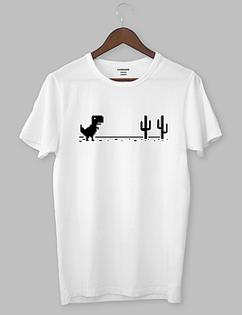 Футболка с прикольным дизайном "Динозаврик гугл "