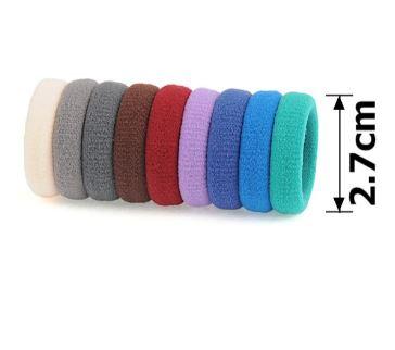 Гумка для волосся 2,7см безшовна мікрофібра"Калуш" колір -мікс пастель темна, фото 1