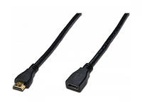Digitus HDMI High speed + Ethernet (AM/AF)[3.0m, black] E-vce - Знак Качества