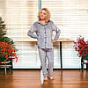 Жіноча піжама великий розмір 58-66, оксамитова піжама з сорочкою і штанами, велюрова 4 кольори, Туреччина, фото 3