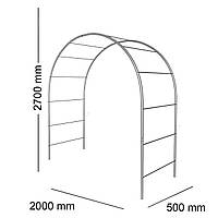 Опора для растений Арка садовая 2700*2000*500 (D24)