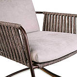 Крісло гойдалка Купер Pradex на металокаркасі з полозами з дерева, фото 6