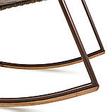 Крісло гойдалка Купер Pradex на металокаркасі з полозами з дерева, фото 3