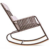 Крісло гойдалка Купер Pradex на металокаркасі з полозами з дерева, фото 2