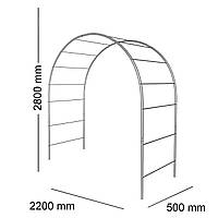 Опора для рослин Арка садова 2800*2200*500 (D24)