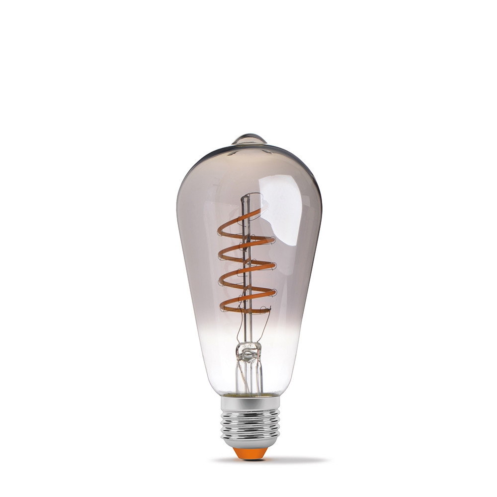 LED лампа Filament 4W E27 2100K дімерна графіт