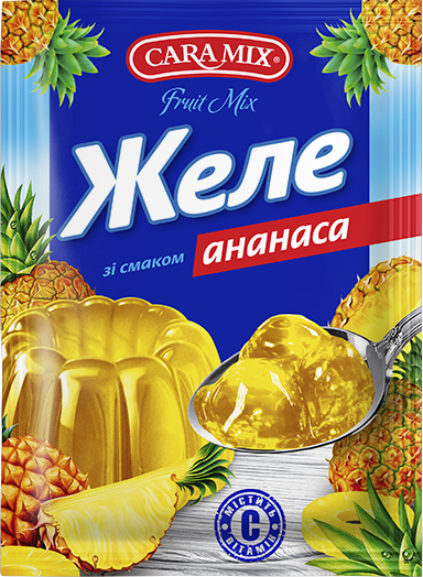 Желе зі смаком Ананаса 80г ТМ Caramix