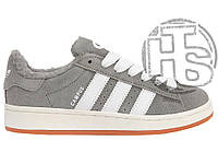 Женские кроссовки Adidas Campus Grey White (с мехом) HQ8707