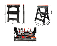 Рабочие козлы, стойки 2 шт 170 кг + лоток для инструментов KD506