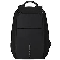 Рюкзак міський Антизлодій Mark Ryden Safe MR5815 для ноутбука 15,6" з USB об'єм 18 л. Чорний