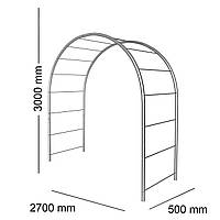 Опора для растений Арка садовая 3000*2700*500 (D28)