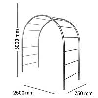 Опора для рослин Арка садова 3000*2500*750 (D28)