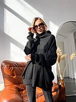 Базовый удлиненный женский свитер. Женский свитер Шерсть