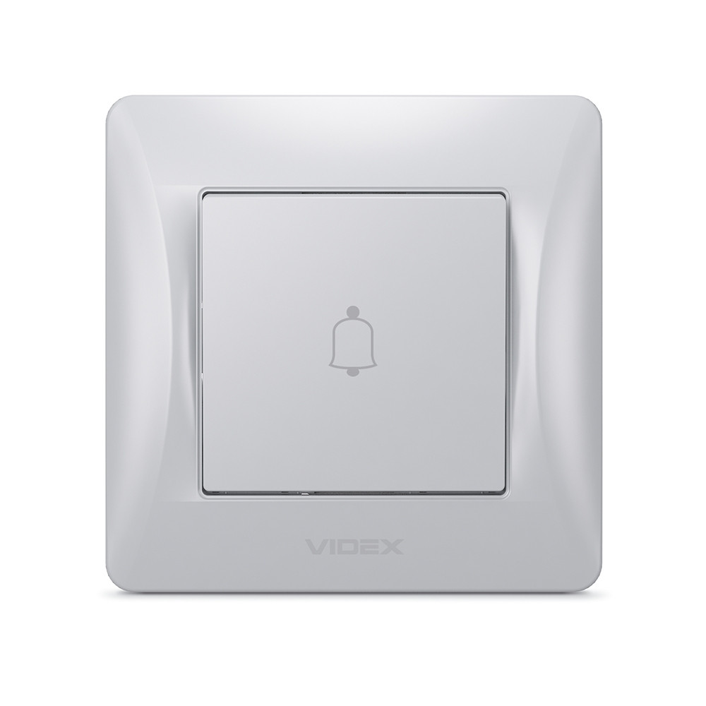 Кнопка дзвінка срібний шовк BINERA