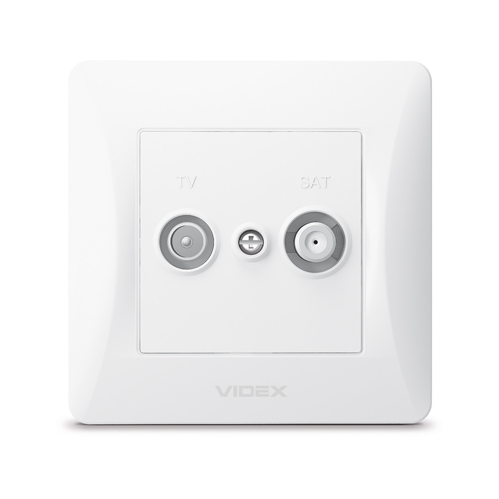 Розетка TV+SAT кінцева біла BINERA