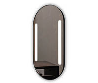 Зеркало Beatrice Inox Black рама из конструктивной стали, LED подсветка