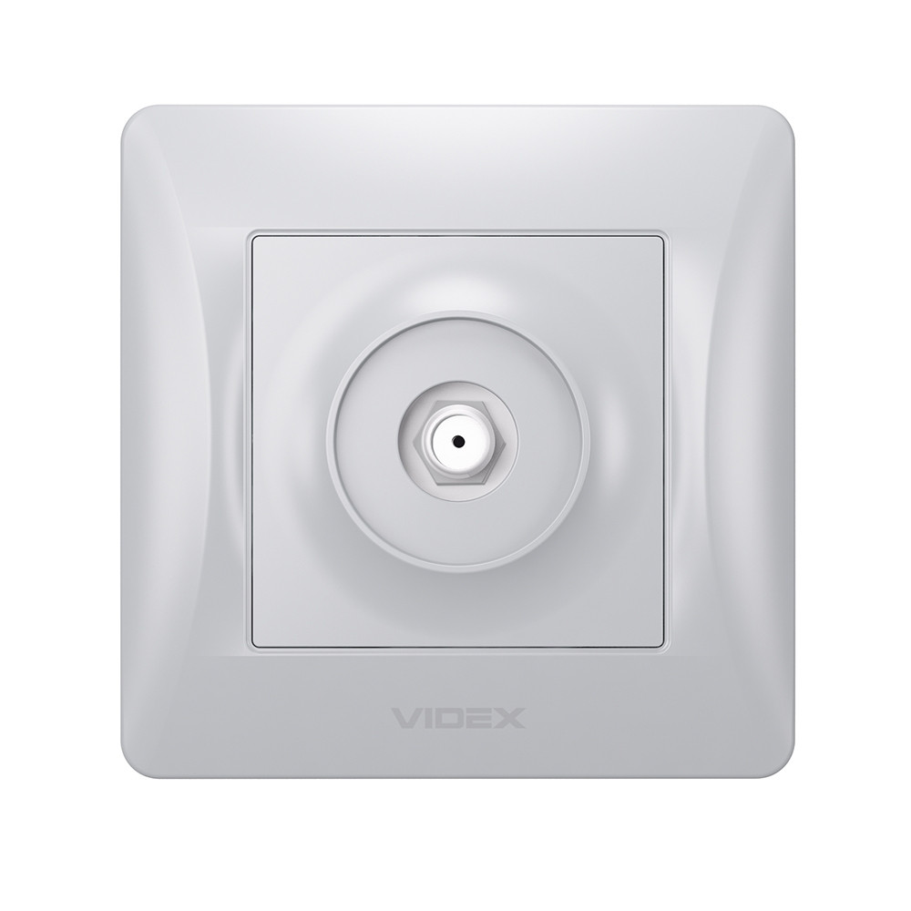 Розетка SAT одинарна супутникова срібний шовк BINERA